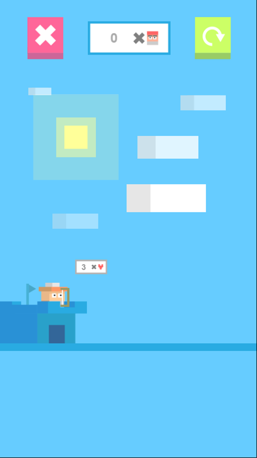 Castle Attack Game Start Screenshot.