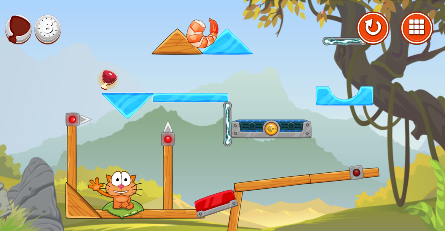 Cat Around the World Japanese Valley Game Final Level Screenshot.