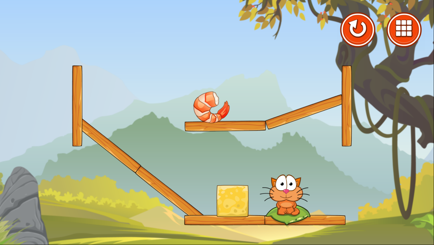 Cat Around the World Japanese Valley Game Play Screenshot.