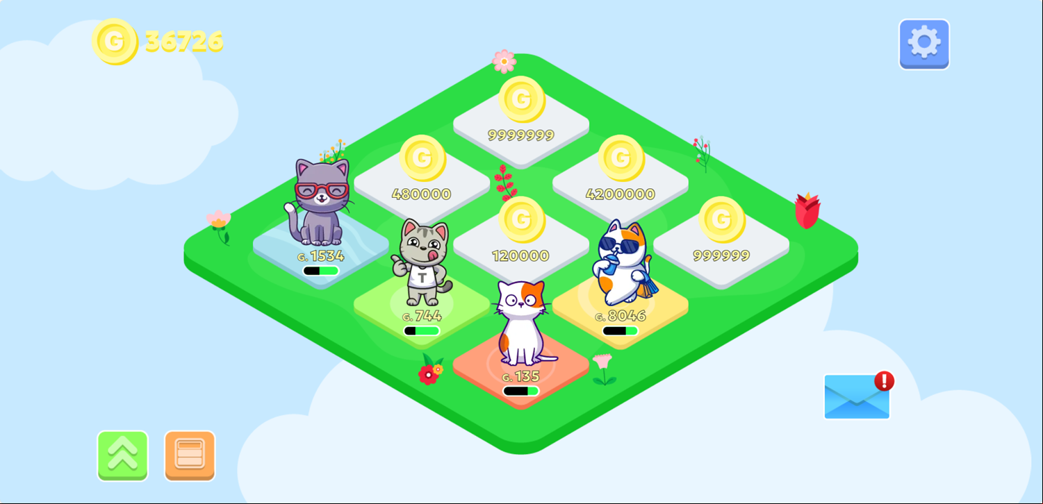 Cat Farm Game Bonus Envelope Screenshot.
