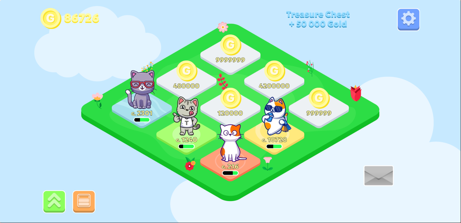 Cat Farm Game Bonus Reward Screenshot.