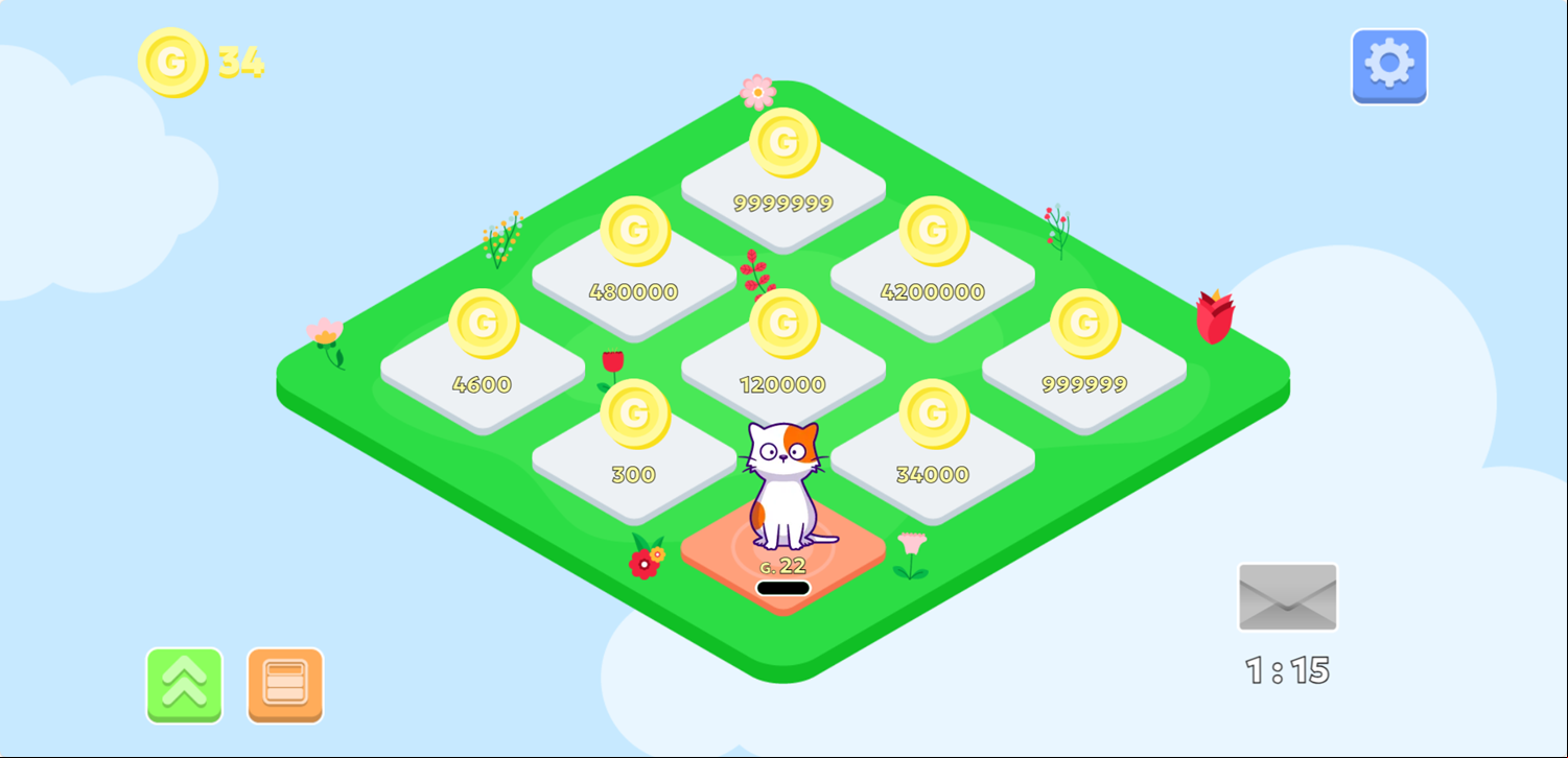 Cat Farm Game First Cat Screenshot.