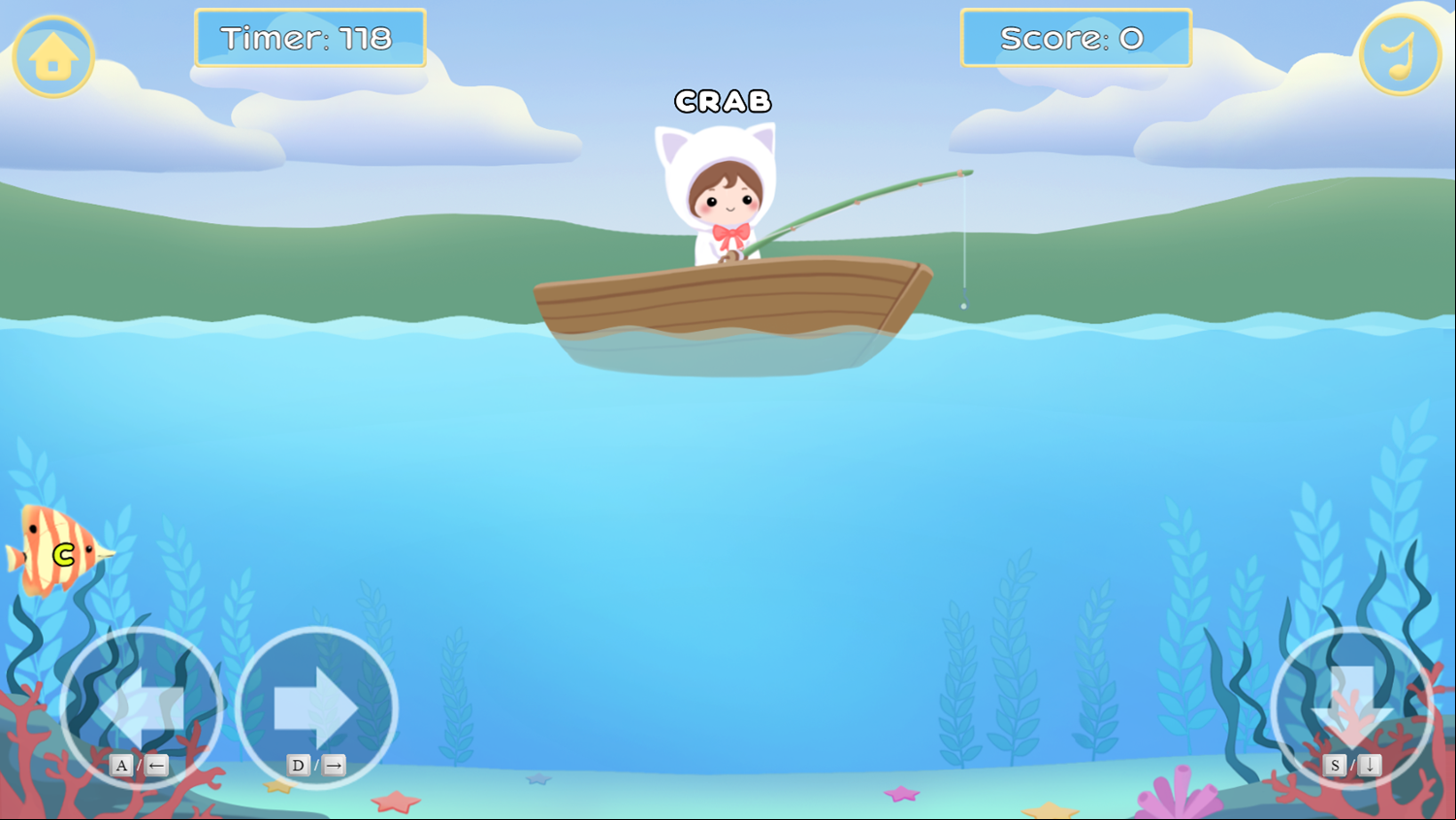 Catch That Fish Game Start Screenshot.
