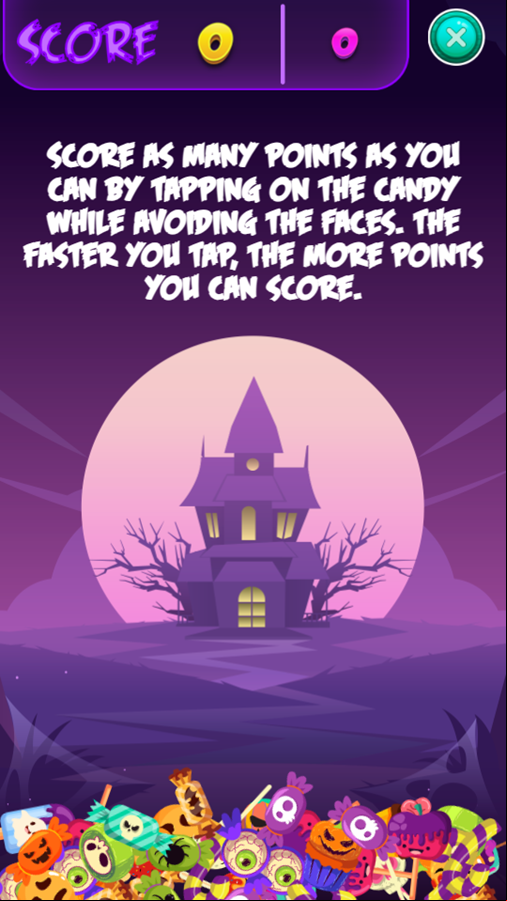 Catch The Candy Halloween Game How To Play Screenshot.