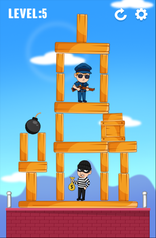 Catch The Thief Game Next Level Screenshot.
