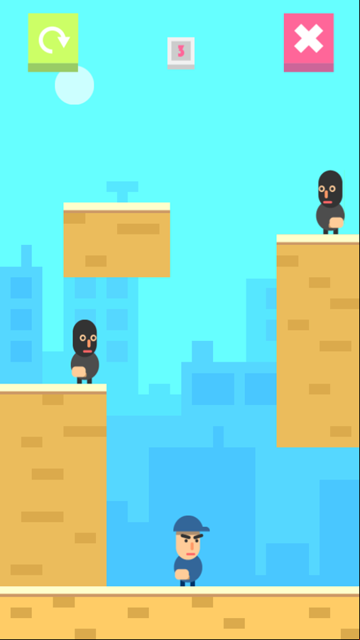Catch The Thieves Game Level Complete Screenshot.