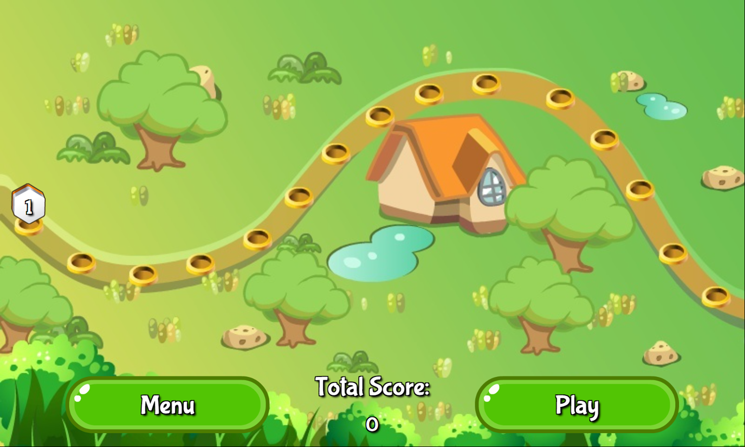 Cats Hexjong Game Level Select Screenshot.