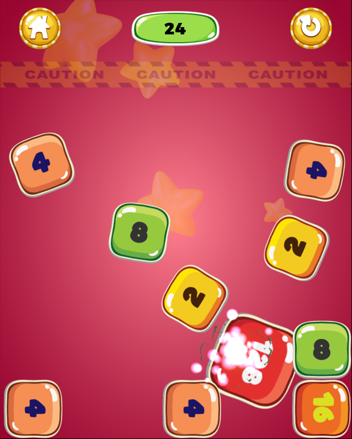 Cell 2048 Game Play Screenshot.