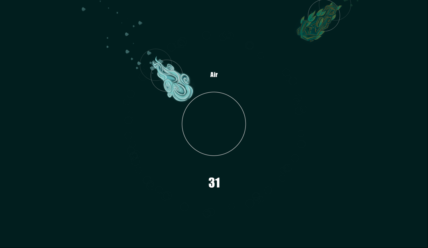 Changing Elements Game Over Screenshot.