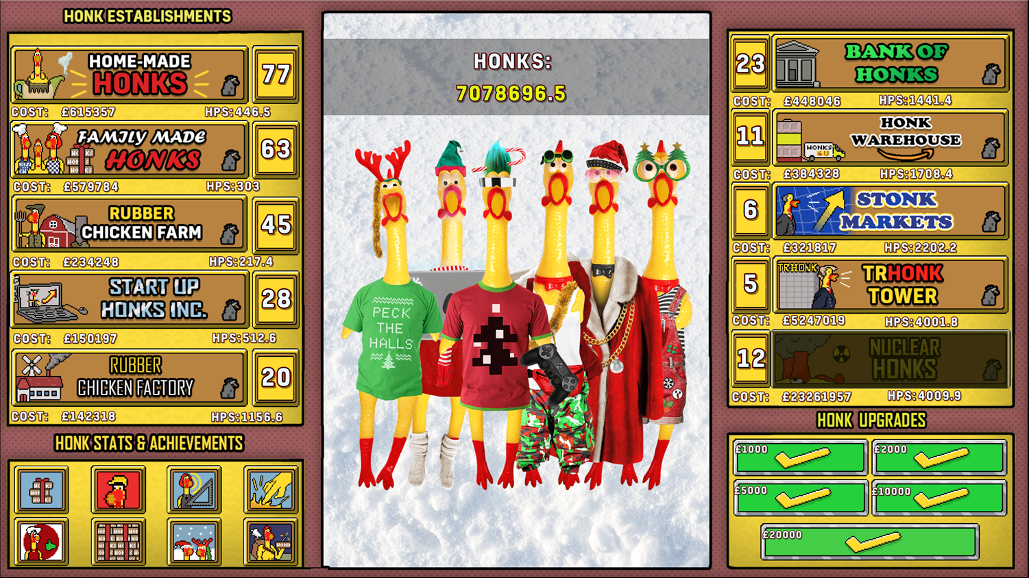 Chicken CLicker Game Complete Screenshot.