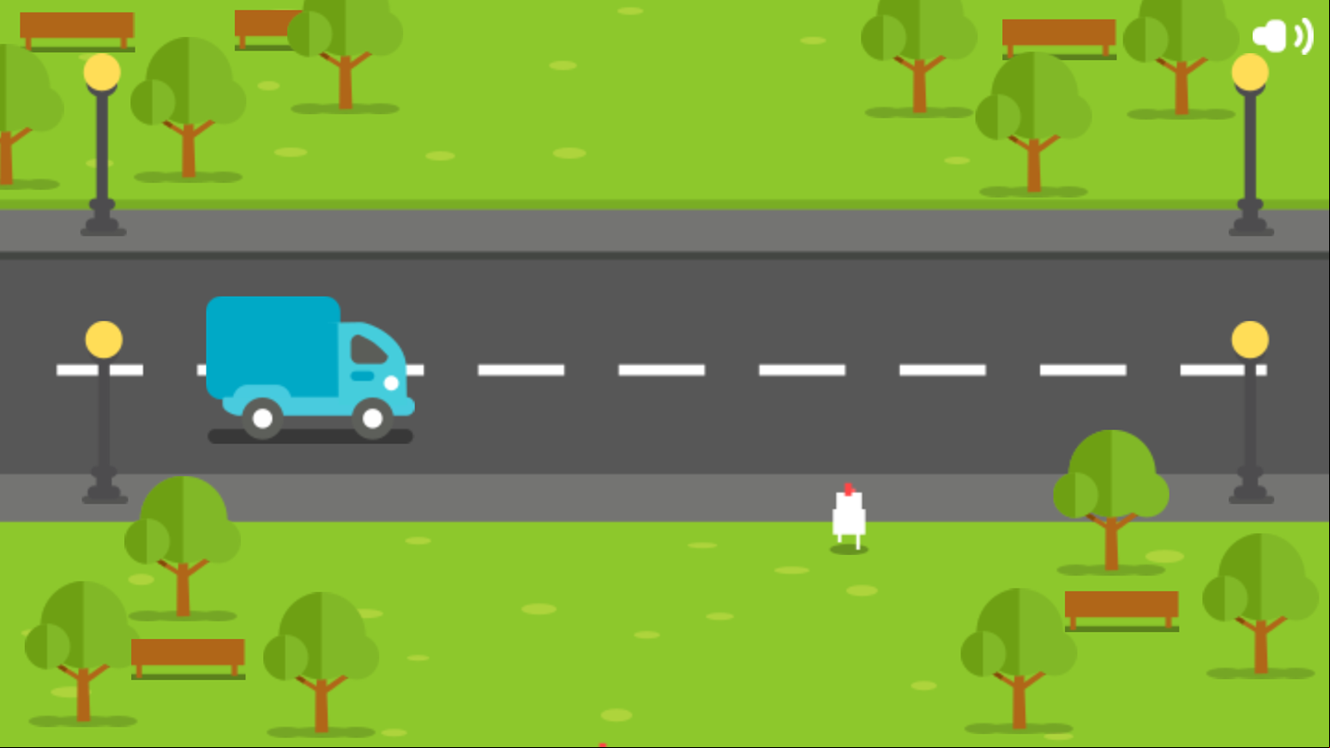 Chicken Road Game Start Screenshot.