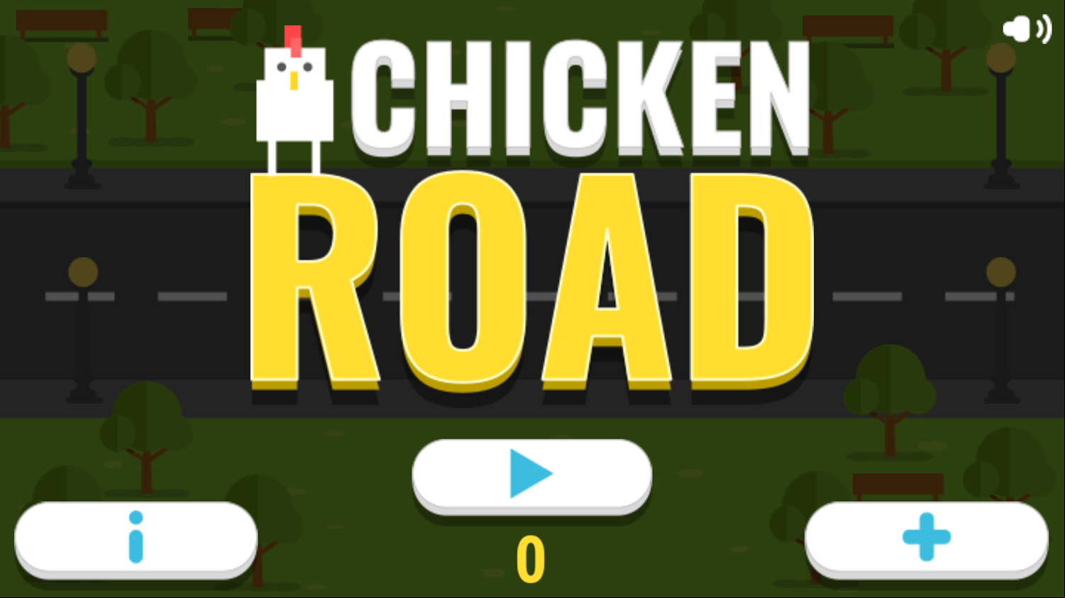Chicken Road Game Welcome Screen Screenshot.