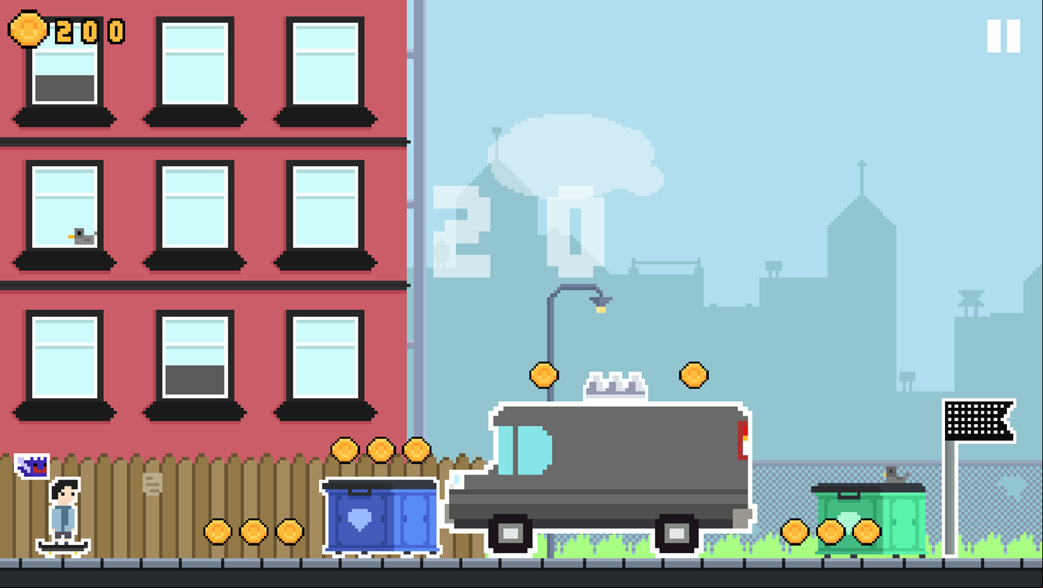 Child Skate Game Level With Spikes Screenshot.