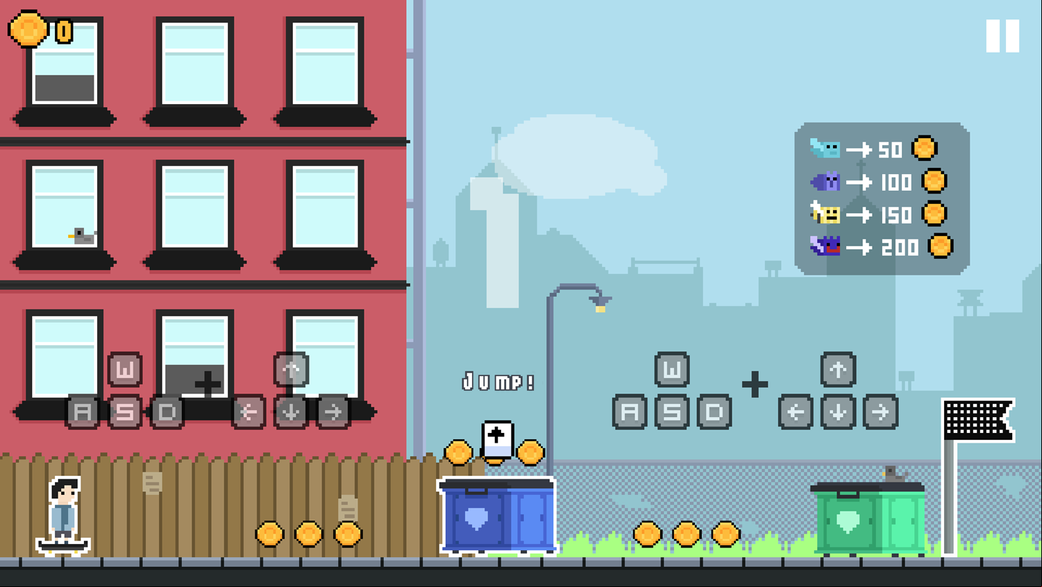Child Skate Game How to Play Screen Screenshot.