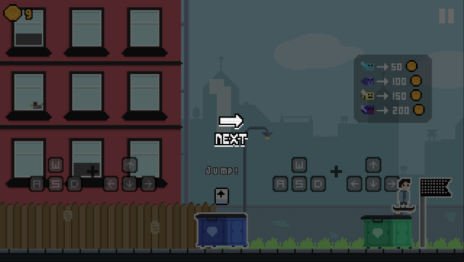 Child Skate Game Level Complete Screen Screenshot.