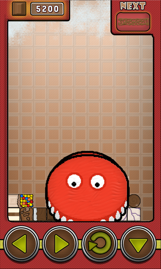 Choco Blocks Game Big Mouth Screenshot.