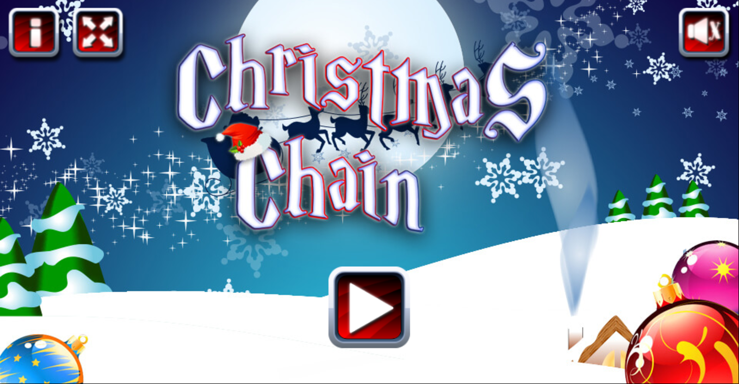 Christmas Chain Game Welcome Screenshot.