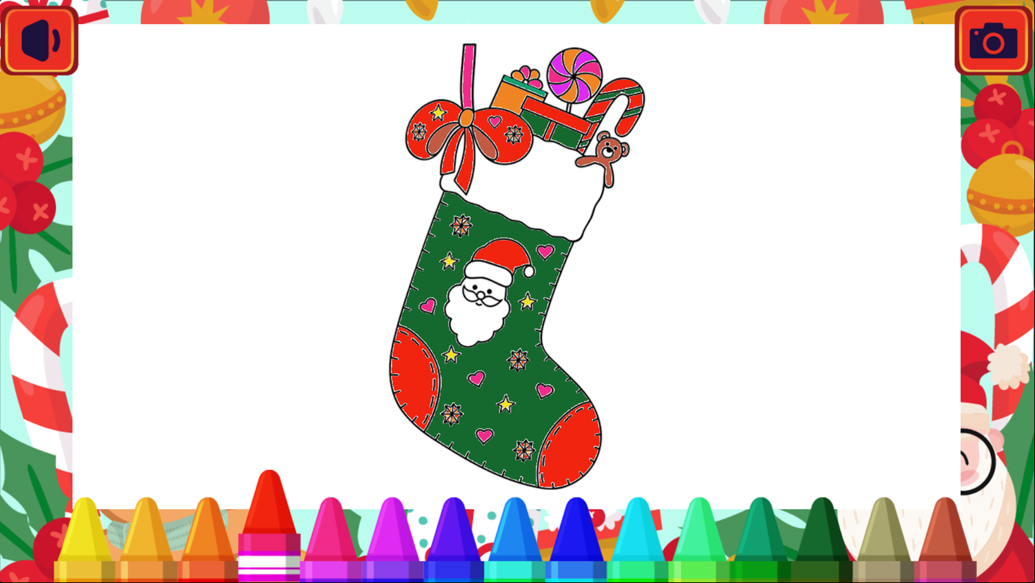 Christmas Coloring Book Game Coloring Complete Screenshot.