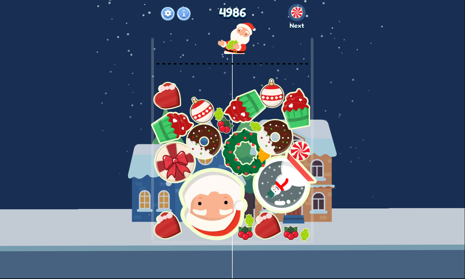 Christmas Gift 2048 Game Screenshot.