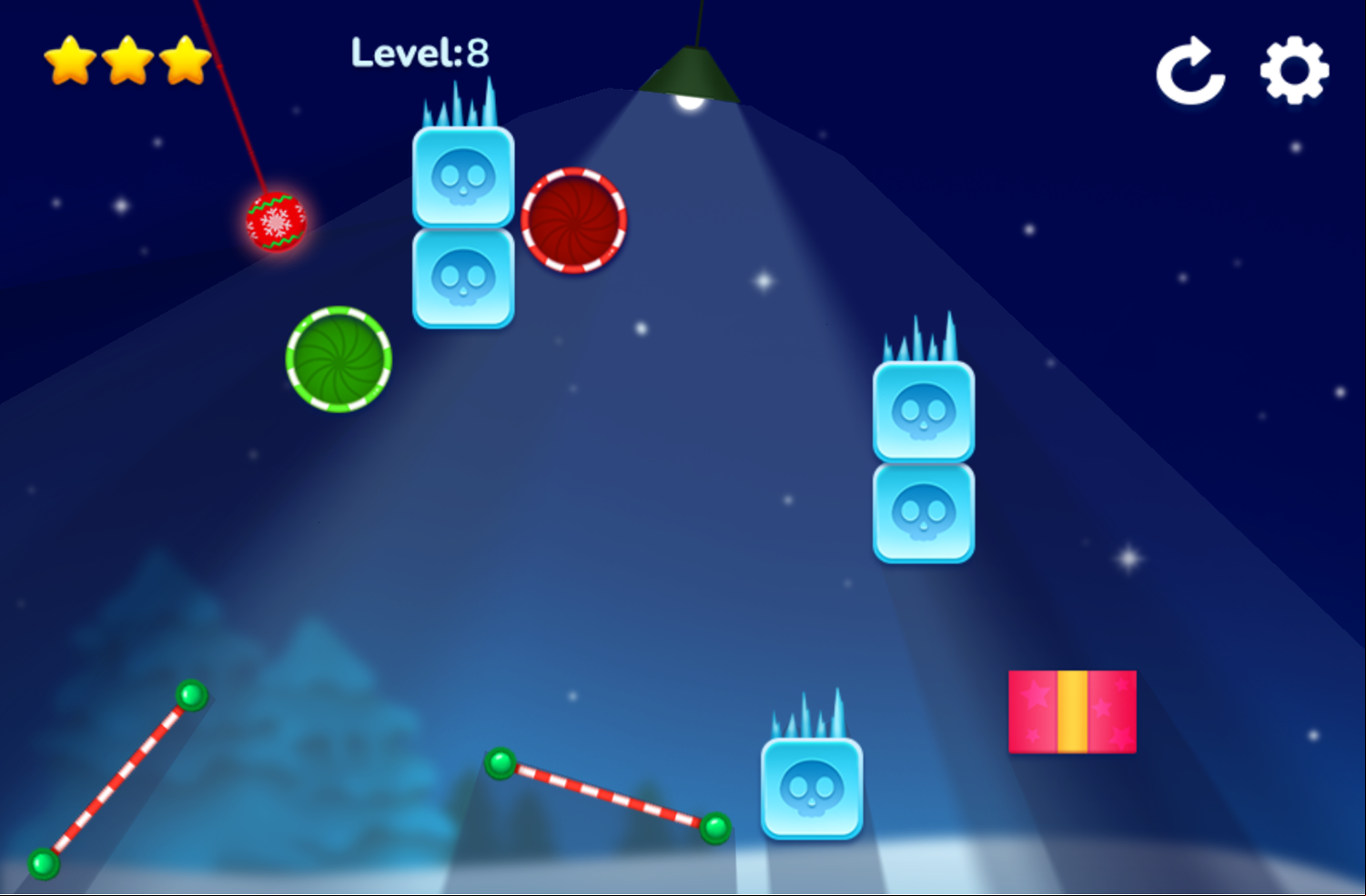 Christmas Gift Packing Game Level Progress Screenshot.
