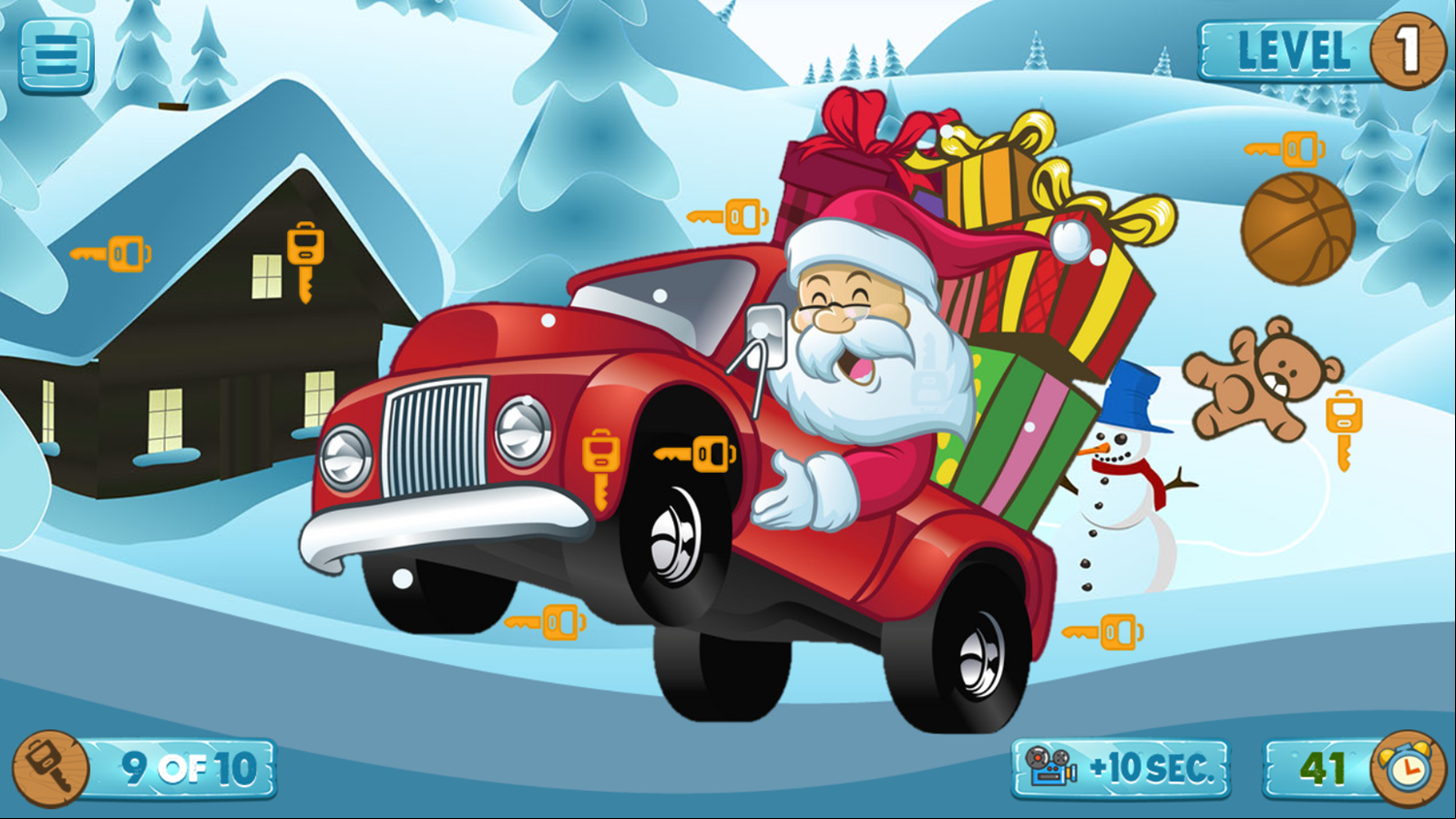 Christmas Trucks Hidden Keys Gameplay Screenshot.