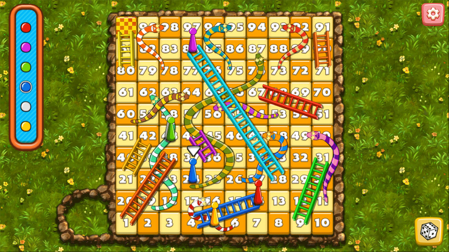 Chutes and Ladders Game Screenshot.
