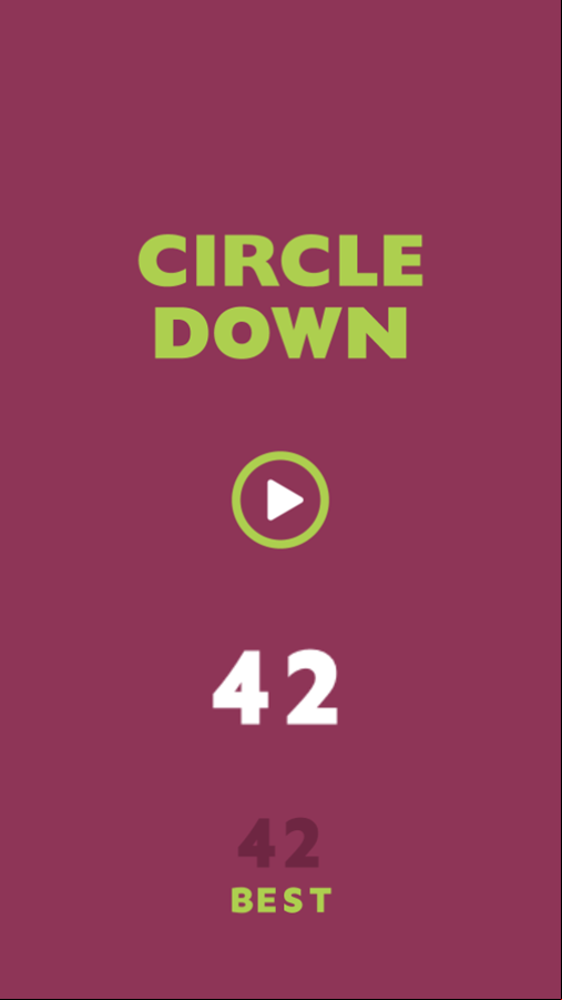 Circle Down Game Score Screenshot.