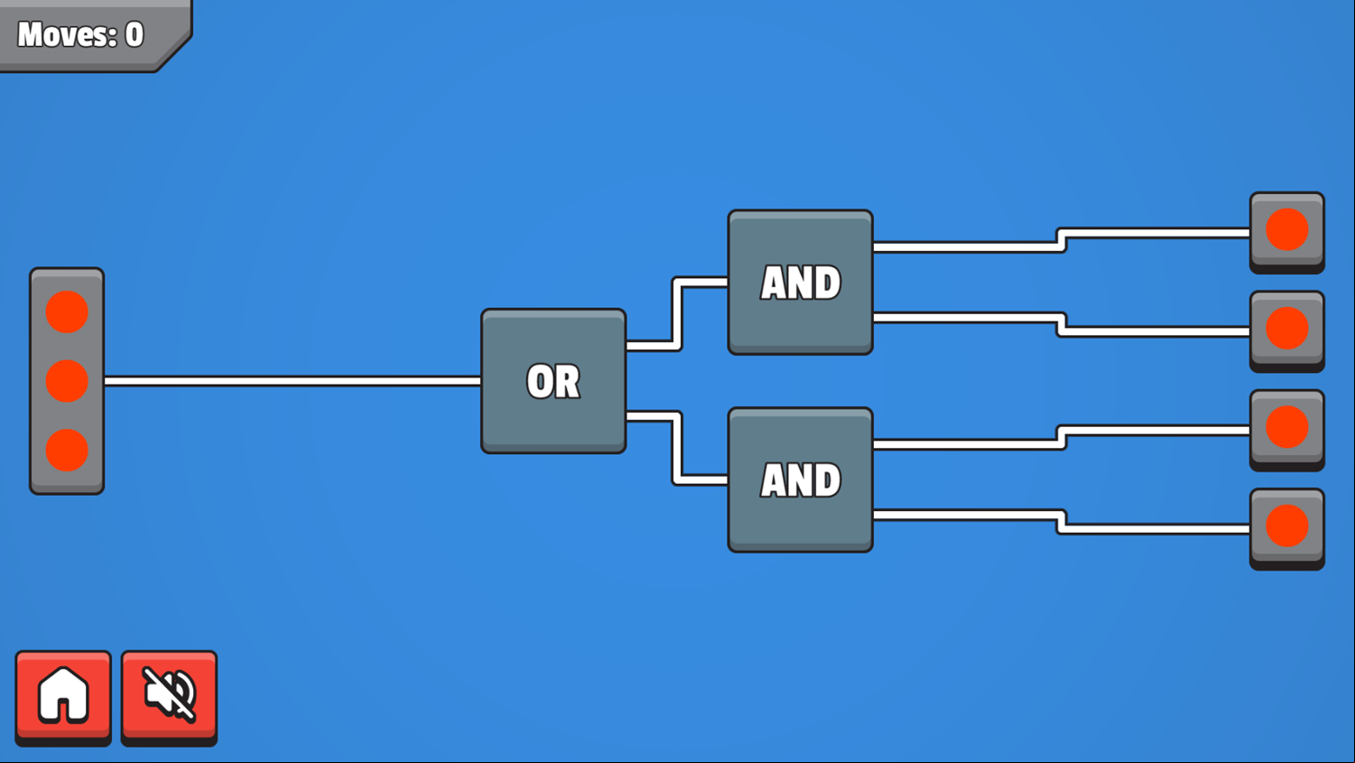CircuitGates Game Level Start Screenshot.