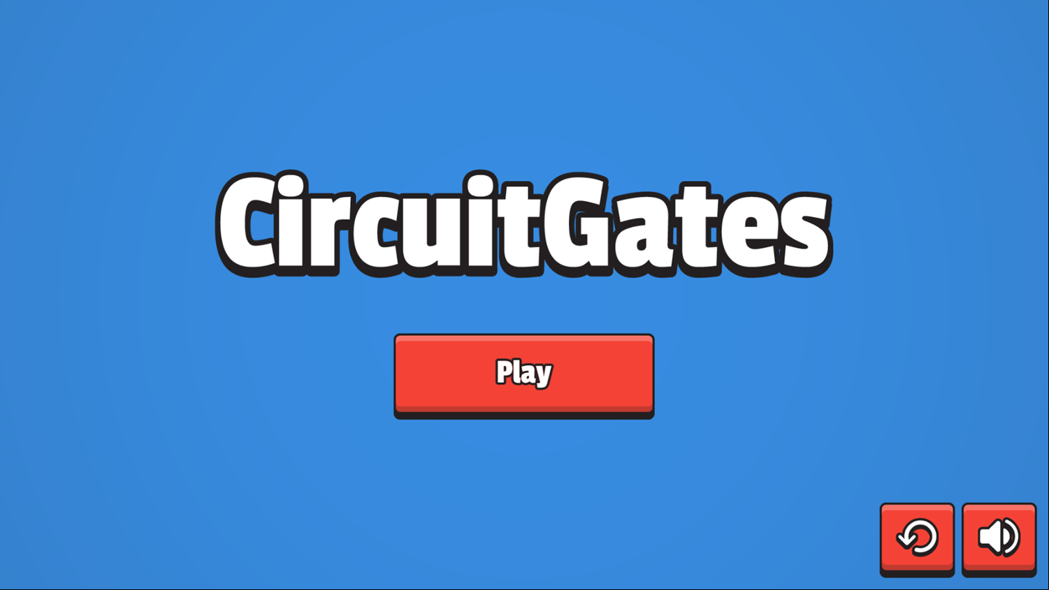 CircuitGates Game Welcome Screen Screenshot.