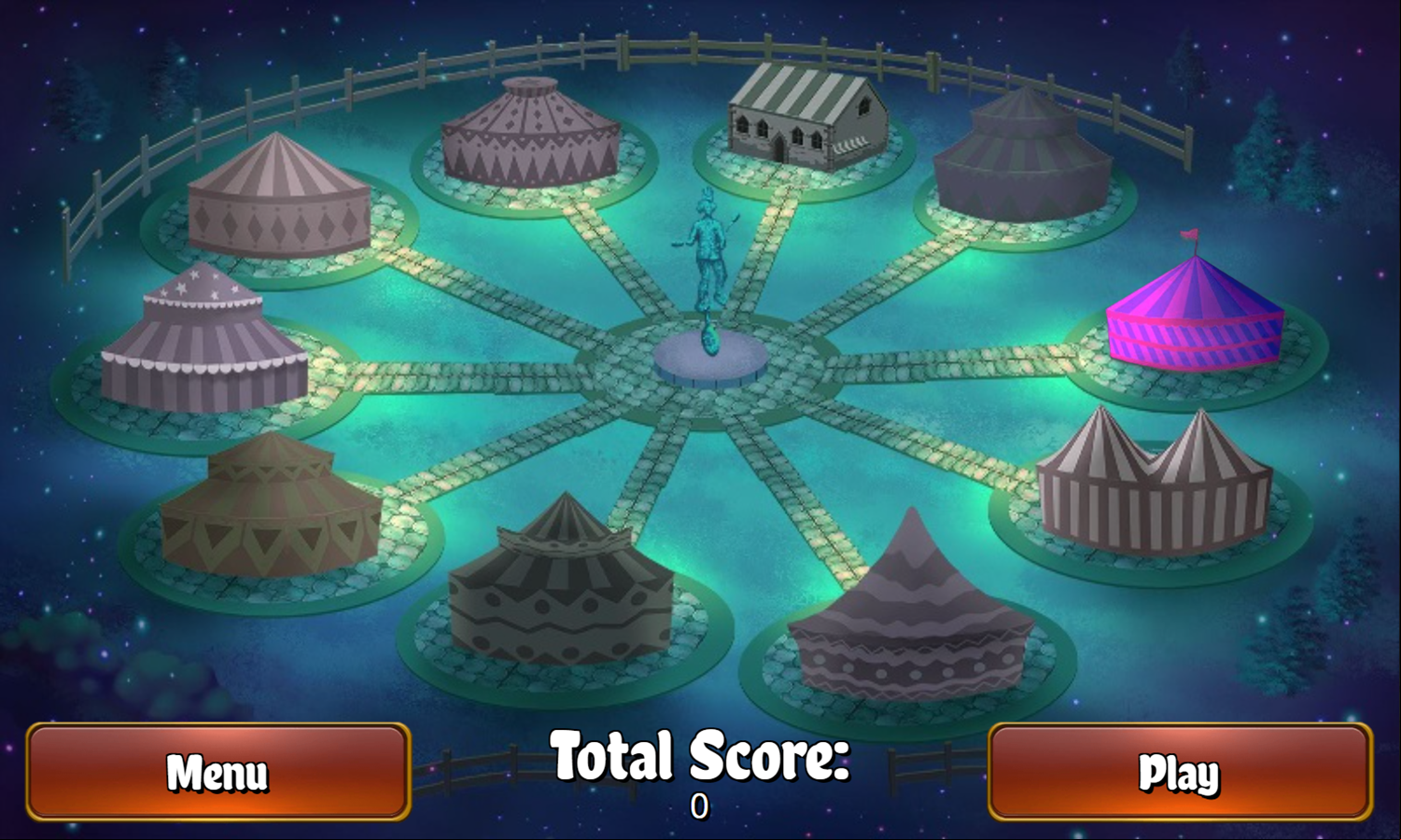 Circus Adventures Game Level Select Screenshot.