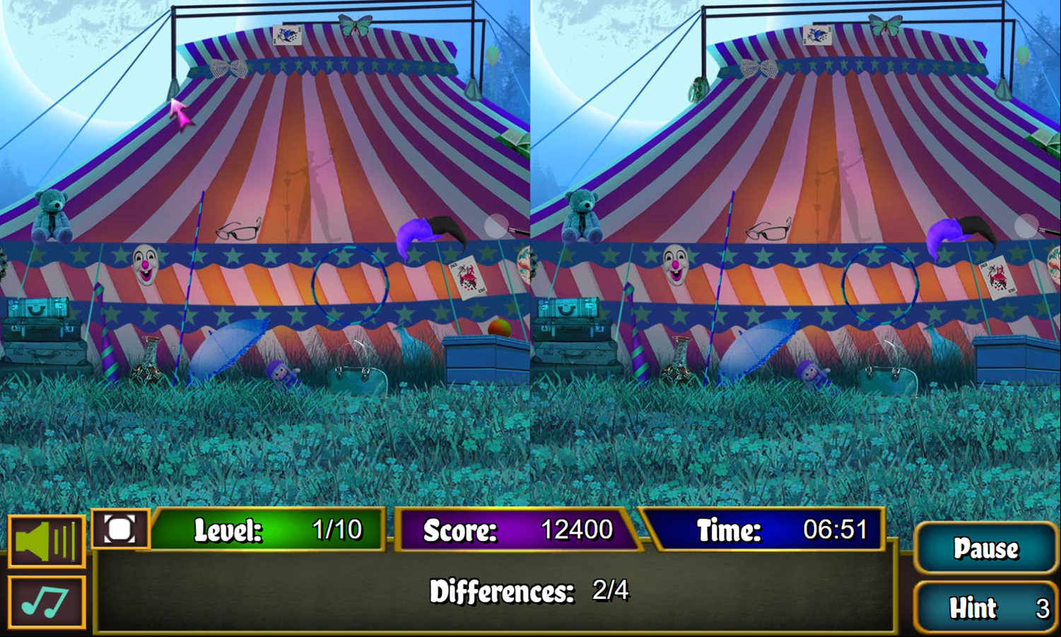 Circus Adventures Game Stage 3 Play Screenshot.