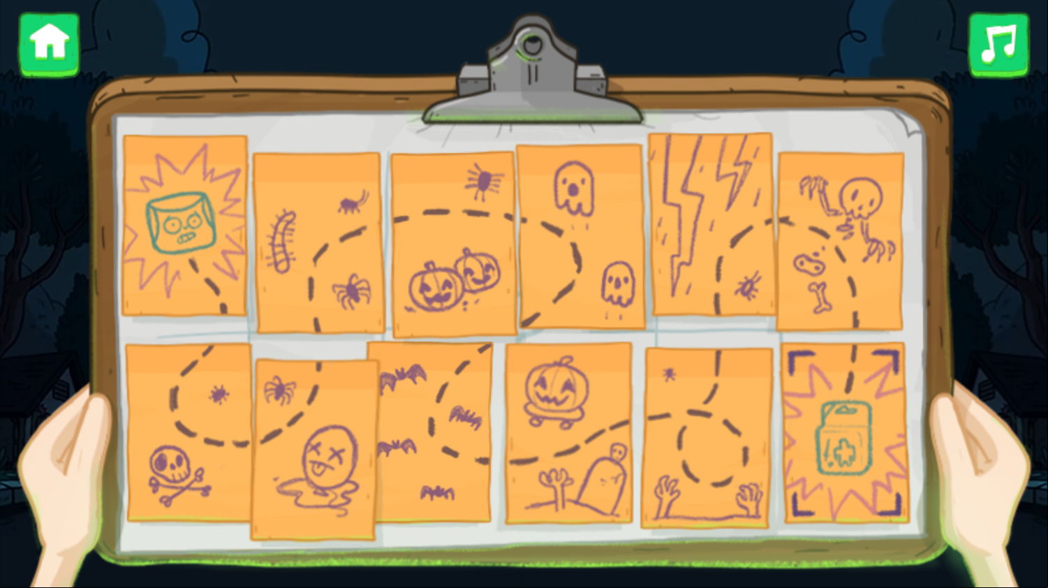Clarence Scared Silly Game Map Complete Screenshot.