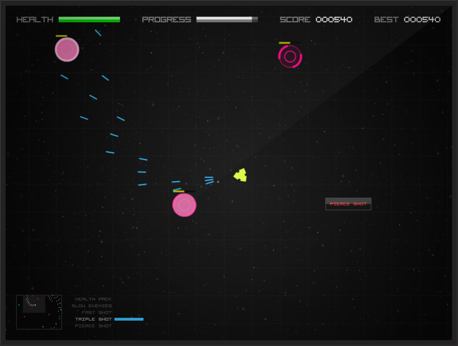Clash of Space Game Bullet Upgrade Screenshot.