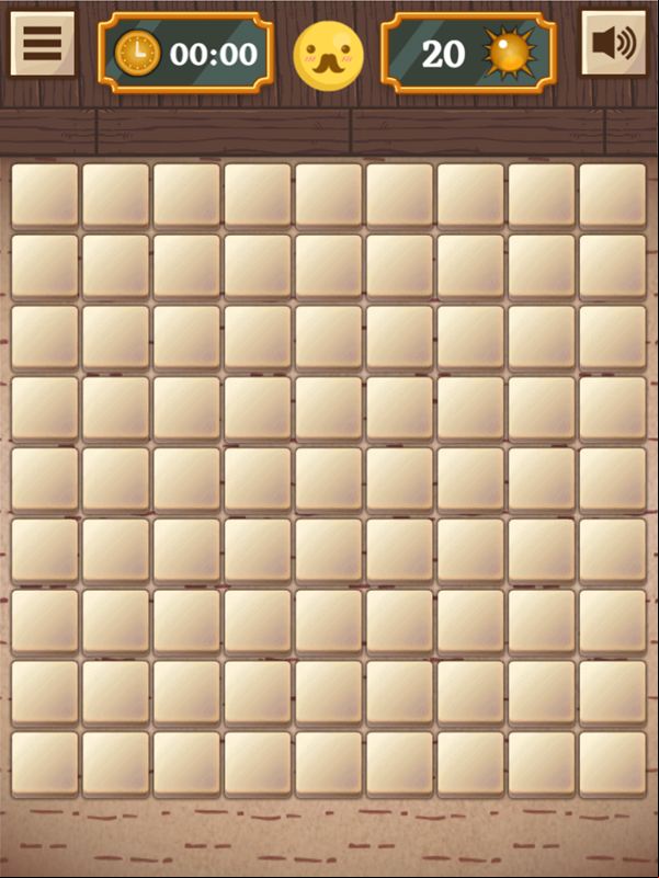 Classic Mine Sweeper Game Easy Mode Screenshot.