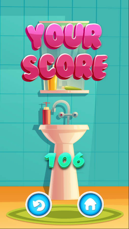 Clean Teeth Game Your Score Screenshot.
