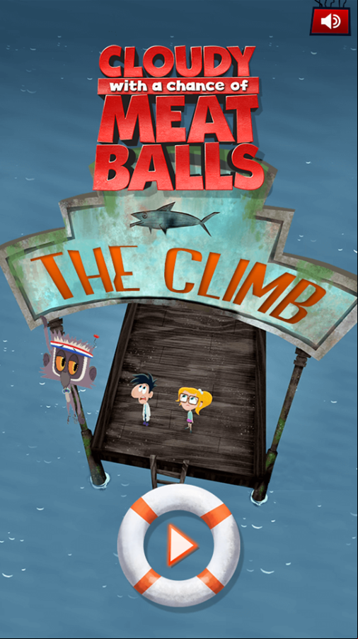Cloudy With a Chance of Meatballs The Climb Game Welcome Screen Screenshot.