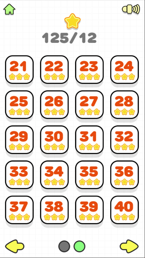 Cocktail Brain Game Level Select Screen Screenshot.