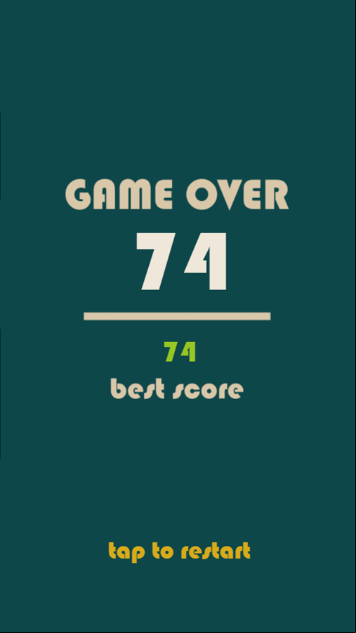 Color Dots Game Over Screenshot.