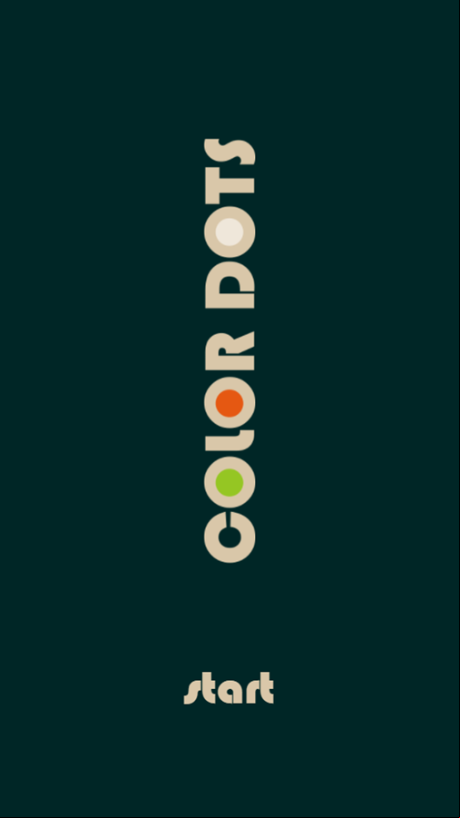 Color Dots Game Welcome Screen Screenshot.