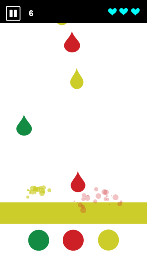Color Drop Game Play Screenshot.