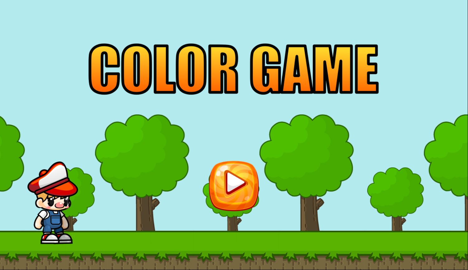 Color Game Welcome Screen Screenshot.