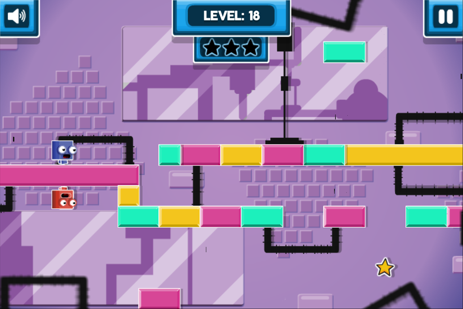 Color Magnet Game Final Level Screenshot.