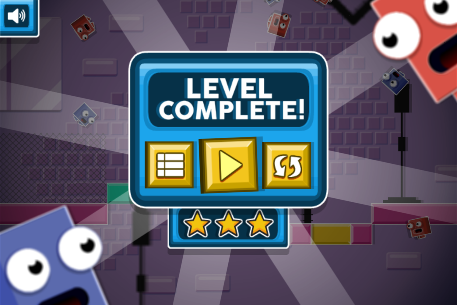 Color Magnet Game Level Complete Screen Screenshot.