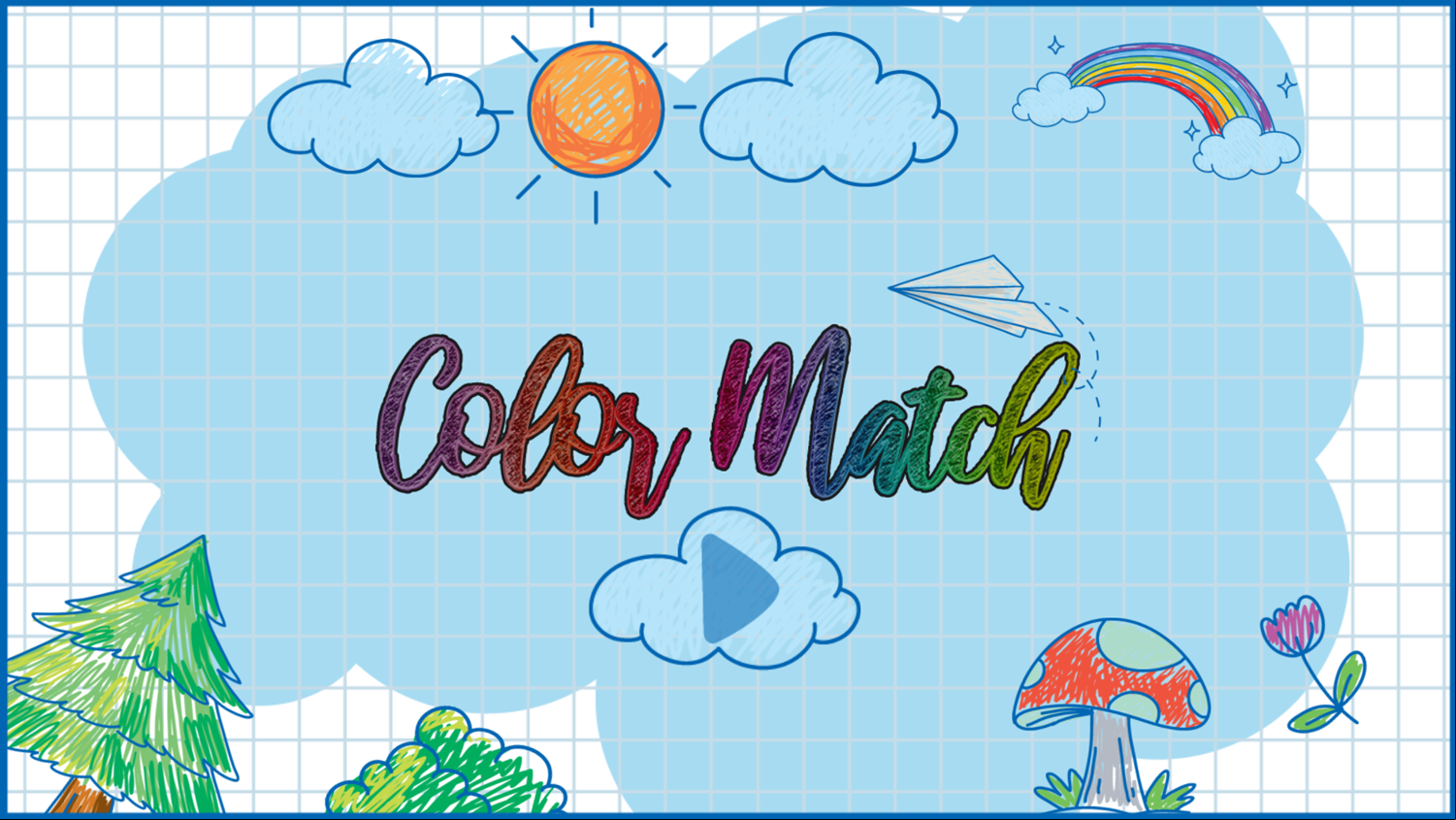 Color Match Game Welcome Screen Screenshot.