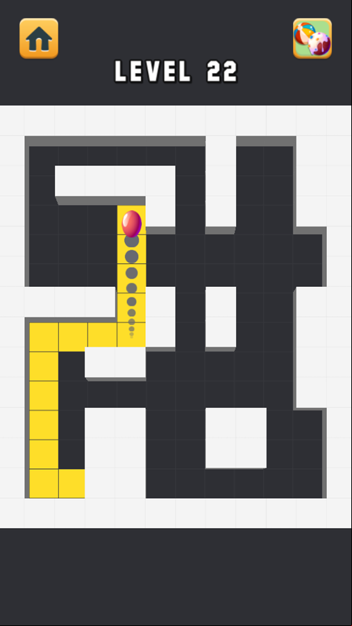 Color Maze Puzzle Game Level Progress Screenshot.