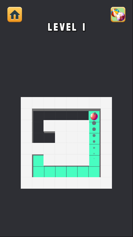 Color Maze Puzzle Game Level Start Screenshot.
