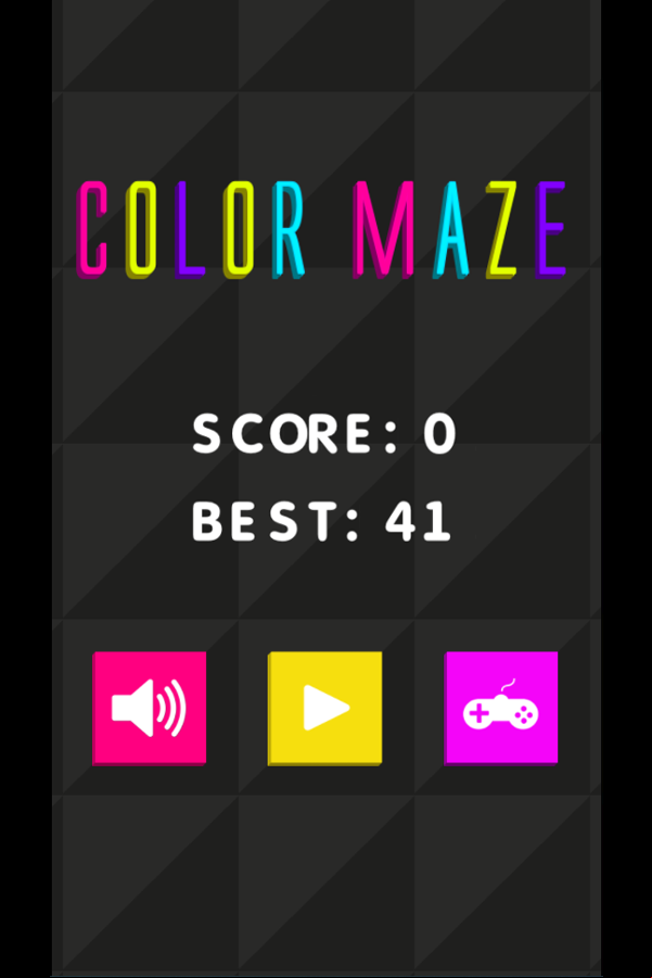 Color Maze Welcome Screen Screenshot.