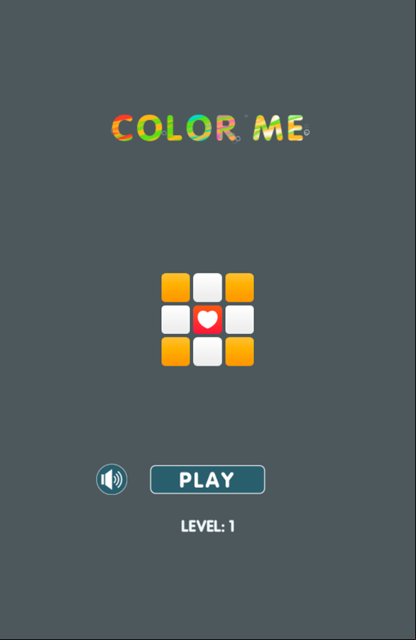 Color Me Puzzle Game Welcome Screen Screenshot.