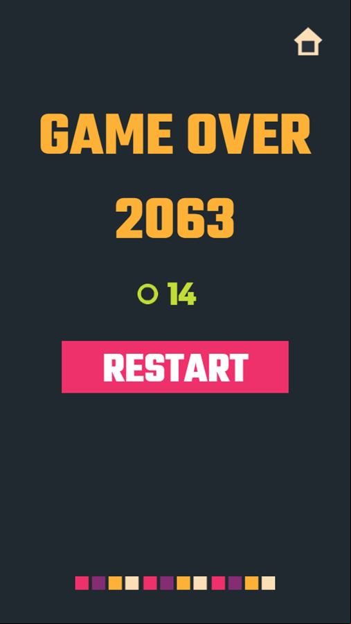 Color Plates Game Over Screenshot.