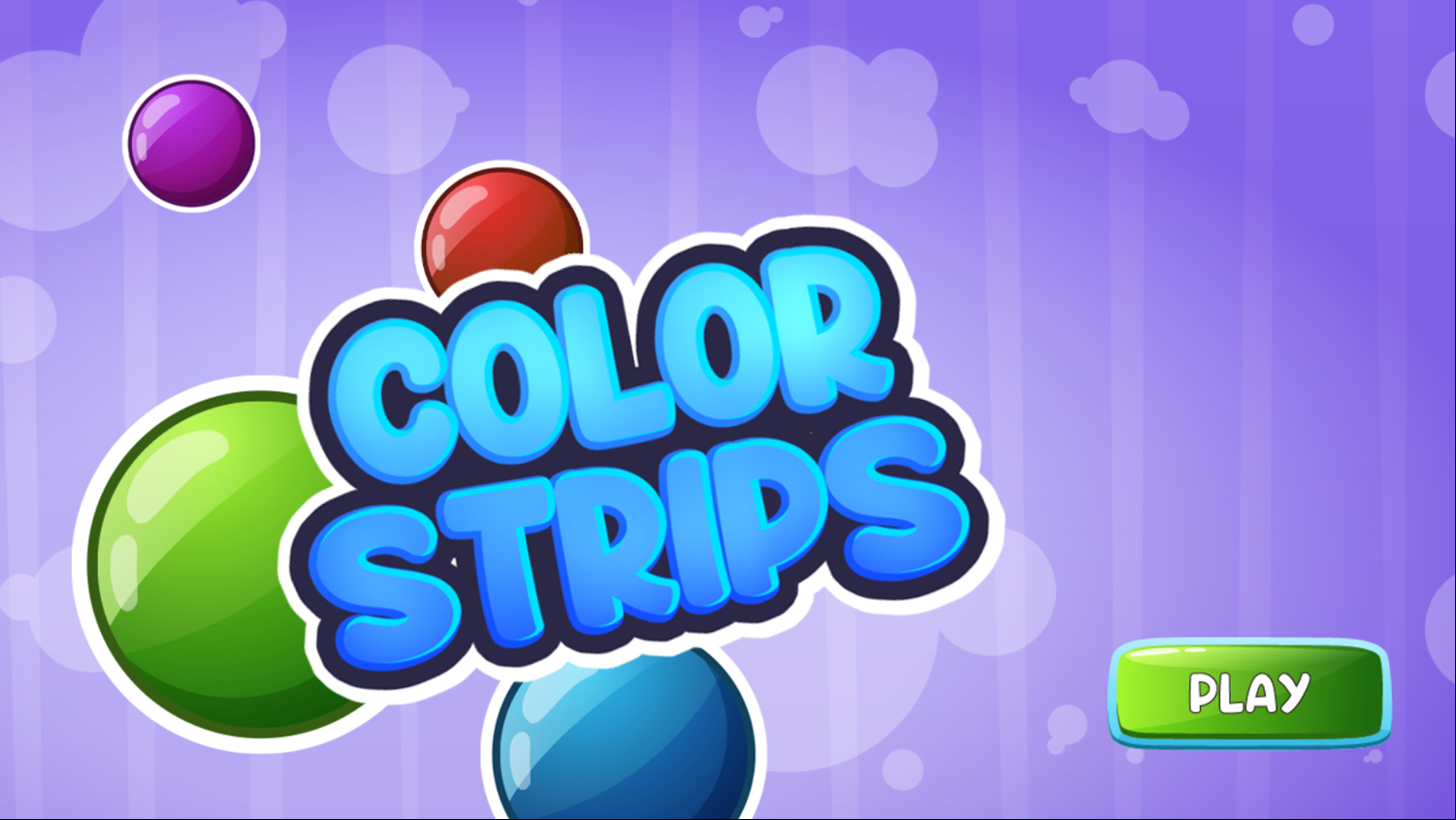 Color Strips Game Welcome Screen Screenshot.